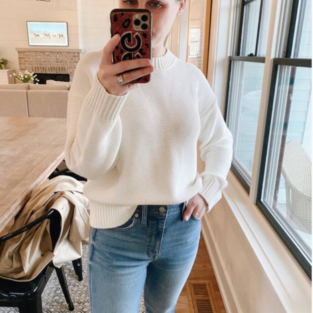 NWT! $348 J. Crew Collection Italian Cashmere Knit Cozy Boxy Oversized Sweater M